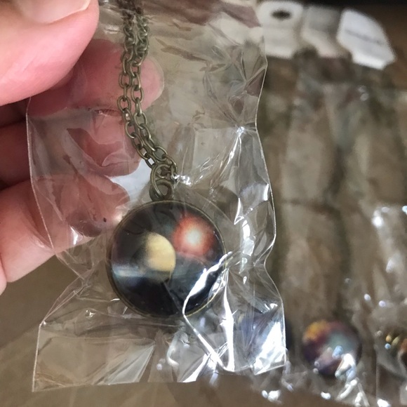 Galaxy Cosmic Double-sided Men's Pendant Necklace, set of 8 - Picture 9 of 13